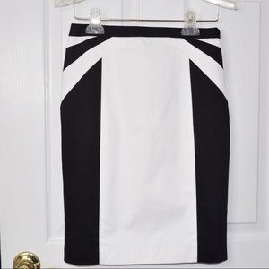 EXPRESS black and white pencil skirt